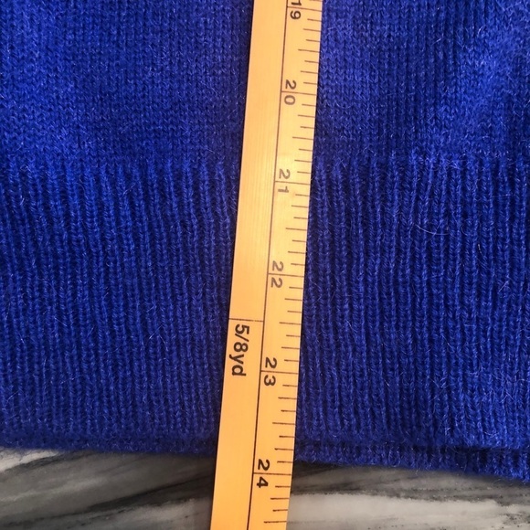 Vintage 1980s Embellished Blue Sweater M - Picture 7 of 8